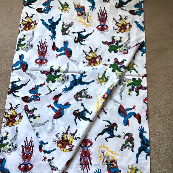 Pottery Barn Kids Superman Flat Sheet Organic Cotton Superhero's Bed Linens - Picture 2 of 4